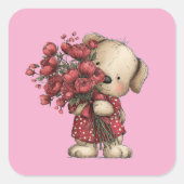 Cute Dog 3 Inch Sticker – Adorable Kawaii Design (Vorderseite)