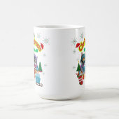 Cute dog and cat Christmas squad design  Kaffeetasse (Mittel)