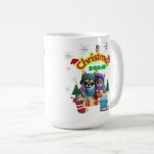 Cute dog and cat Christmas squad design  Kaffeetasse (VorderseiteRechts)