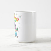 Cute dog and cat Christmas squad design Kaffeetasse (Mittel)
