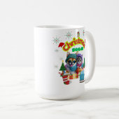 Cute dog and cat Christmas squad design  Kaffeetasse (VorderseiteRechts)