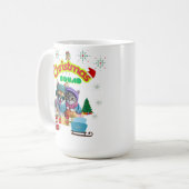 Cute dog and cat Christmas squad design  Kaffeetasse (Vorderseite Links)
