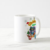 Cute dog and cat Christmas squad design  Kaffeetasse (VorderseiteRechts)