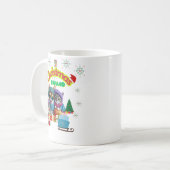 Cute dog and cat Christmas squad design  Kaffeetasse (Vorderseite Links)