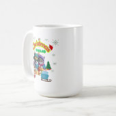 Cute dog and cat Christmas squad design  Kaffeetasse (Vorderseite Links)