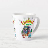 Cute dog and cat Christmas squad design Milchtasse (Rechte Ecke)