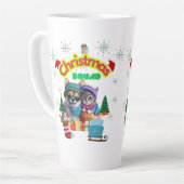 Cute dog and cat Christmas squad design  Milchtasse (Linke Ecke)
