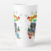 Cute dog and cat Christmas squad design  Milchtasse (Vorderseite)