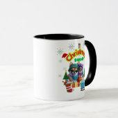 Cute dog and cat Christmas squad design  Tasse (VorderseiteRechts)
