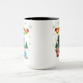 Cute dog and cat Christmas squad design  Tasse (Zentrum)