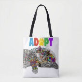 Cute Dog and Cat Pet Adoption Tote Bag Tasche (Vorderseite)