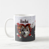 Cute Dog and Coffee Lovers 2 Photo Christmas Kaffeetasse (Links)