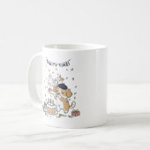 Cute Dog Birthday Celebration Playful Party Coffee Kaffeetasse (Vorderseite Links)