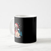 Cute Dog Christmas Valentines Design Kaffeetasse (Vorderseite Links)