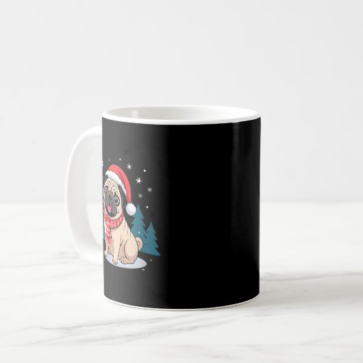 Cute Dog Christmas Valentines Design  Kaffeetasse (Vorderseite Links)