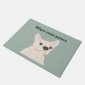 Cute Dog, Dusty Blue Fußmatte (Schrägansicht)