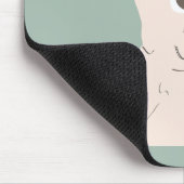 Cute Dog, Dusty Blue Mousepad (Ecke)