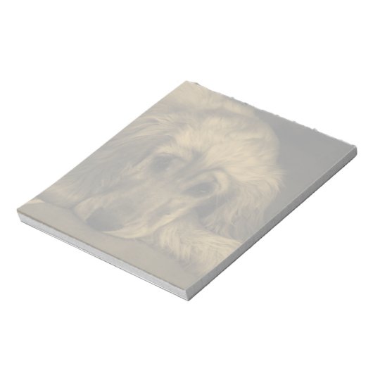 Cute Dog - Golden Retriever laying down Notizblock (Rotiert)