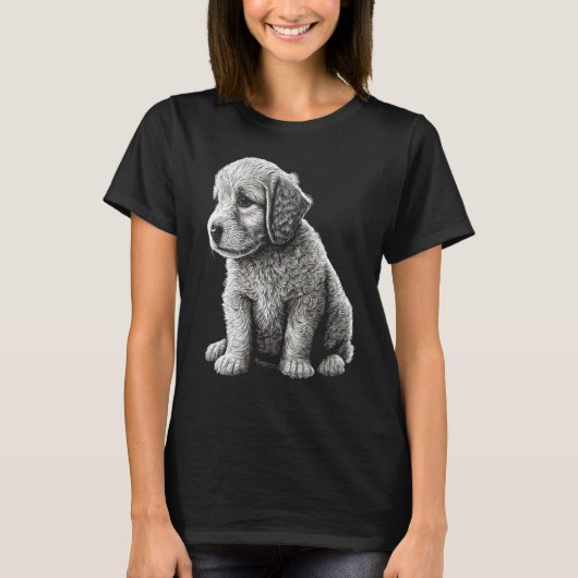 Cute Dog Graphic Puppy Illustration 1 T-Shirt (Vorderseite)