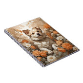 cute dog in flowers notizblock (Rechte Seite)