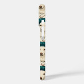 Cute Dog in Satin Bonnet Pattern Phone Case (Rückseite / Links)