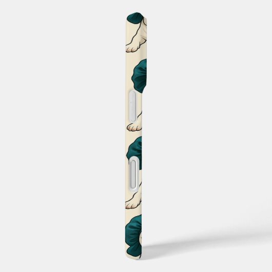 Cute Dog in Satin Bonnet Pattern Phone Case (Rückseite / Rechts)