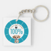 Cute Dog Keychain – Custom Text & Image Schlüsselanhänger (Rückseite)