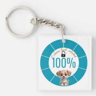 Cute Dog Keychain – Custom Text & Image Schlüsselanhänger