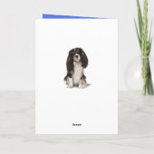 Cute Dog King Charles Cavalier Spaniel Birthday Karte (Rückseite)