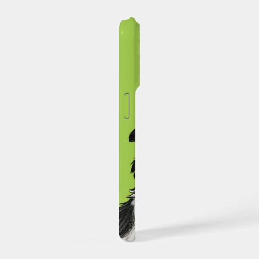 Cute Dog lime green iPhone Hülle (Rechte Seite)