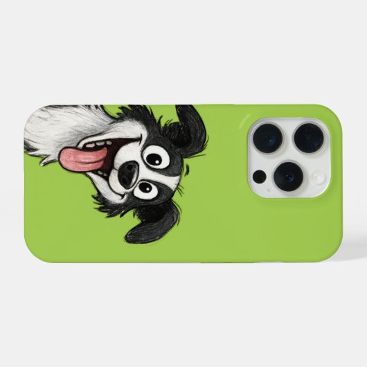 Cute Dog lime green iPhone Hülle (Rückseite (Horizontal))