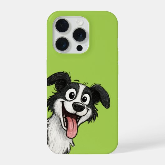 Cute Dog lime green iPhone Hülle (Rückseite)