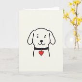 Cute Dog Love Card Karte (Gelbe Blume)
