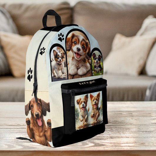 Cute Dog Lover Your Photos Bedruckter Rucksack