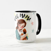 Cute Dog Mama cup design Tasse (VorderseiteRechts)
