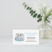 Cute Dog Mobile Pet Grooming Service  Visitenkarte (Stehend Vorderseite)