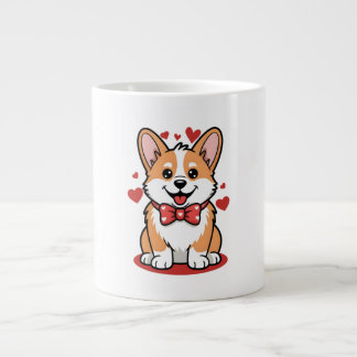 Cute Dog Mom Gift – Adorable Corgi Puppy Love Illu Jumbo-Tasse