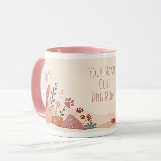 Cute Dog Mom Mug – Pet Lover Gift Tasse (Vorderseite Links)