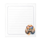 Cute Dog Notepad Dog Lover Notes & To-Do Pad Notizblock (Vorderseite)
