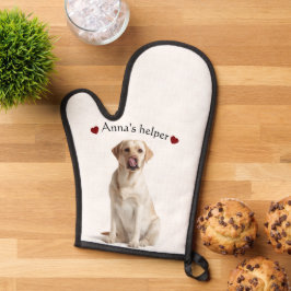 Cute Dog Oven Mitt – Personalized with Text Ofenhandschuh