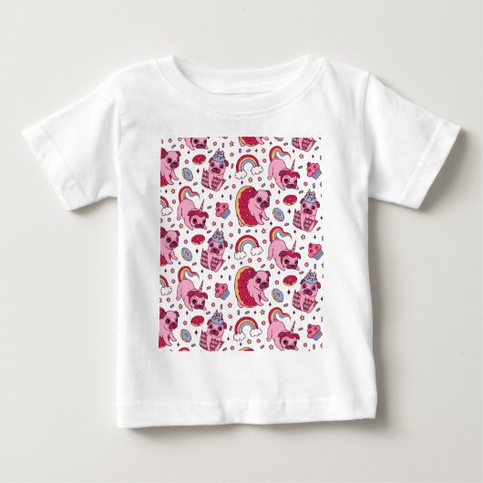 Cute dog pattern for dog lovers baby t-shirt (Vorderseite)