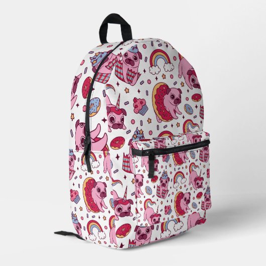 Cute dog pattern for dog lovers bedruckter rucksack (Rückseitige Ecke links)