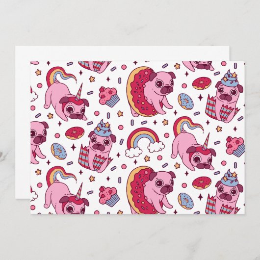 Cute dog pattern for dog lovers einladung (Vorne/Hinten)