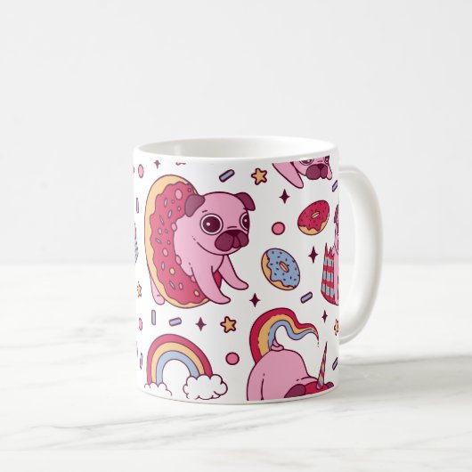 Cute dog pattern for dog lovers kaffeetasse (VorderseiteRechts)