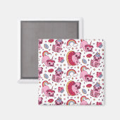 Cute dog pattern for dog lovers magnet (Vorderseite/Rückseite)