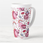 Cute dog pattern for dog lovers milchtasse (Rechte Ecke)