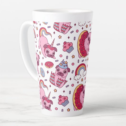 Cute dog pattern for dog lovers milchtasse (Linke Ecke)