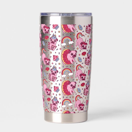 Cute dog pattern for dog lovers thermobecher (Rückseite)