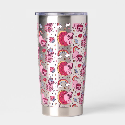 Cute dog pattern for dog lovers thermobecher (Rechts)