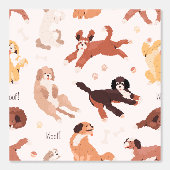 Cute Dog Pattern for Your Kid Room Tapete (Vorderseite)